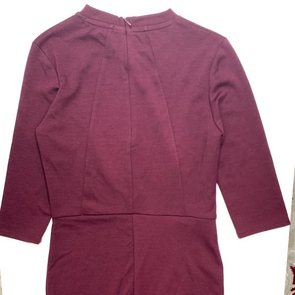 Classy Burgundy Dress - Picture 6 of 8